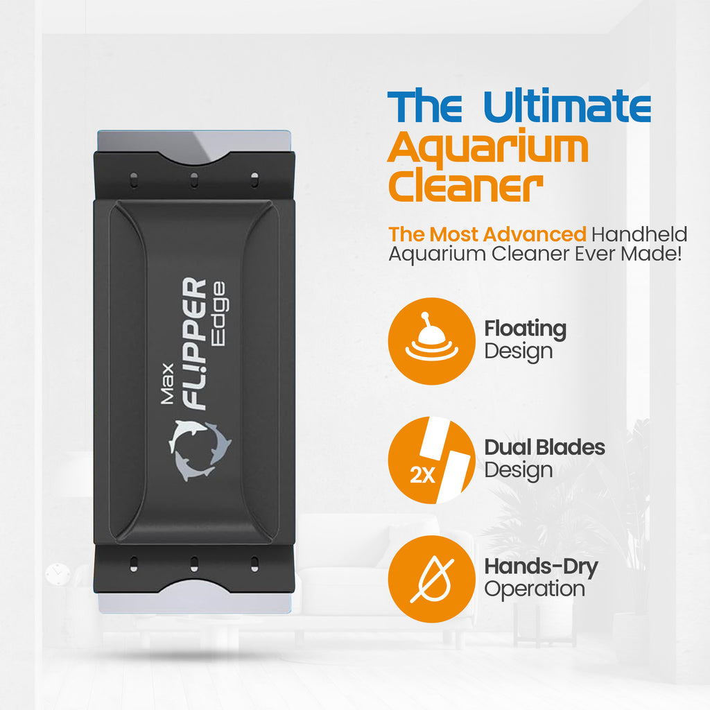 Flipper Edge 2 in 1 Floating Magnetic Aquarium Algae Cleaner (MAX)