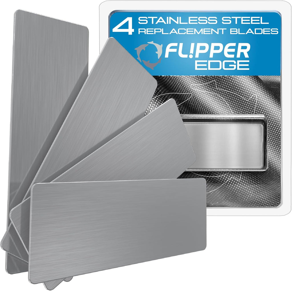 Flipper Edge Standard Stainless Steel Replacement Blades 4 Pack