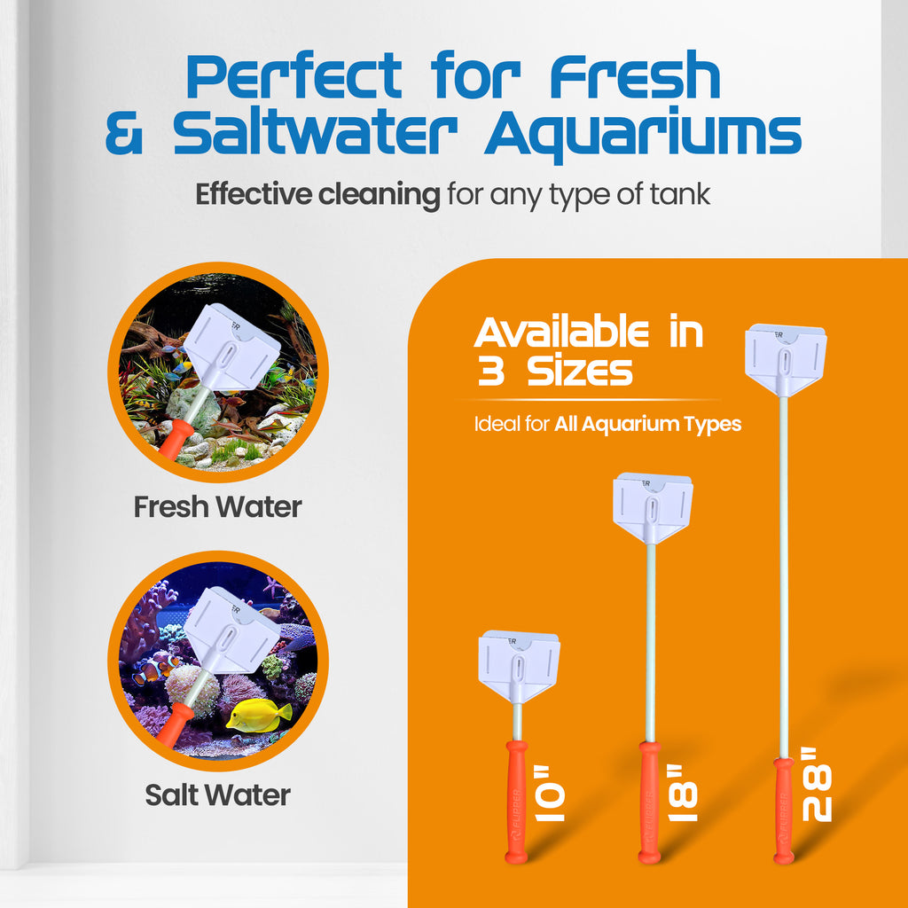 Flipper Platinum Aquarium Hand Scraper for Glass and Acrylic Tanks 18"