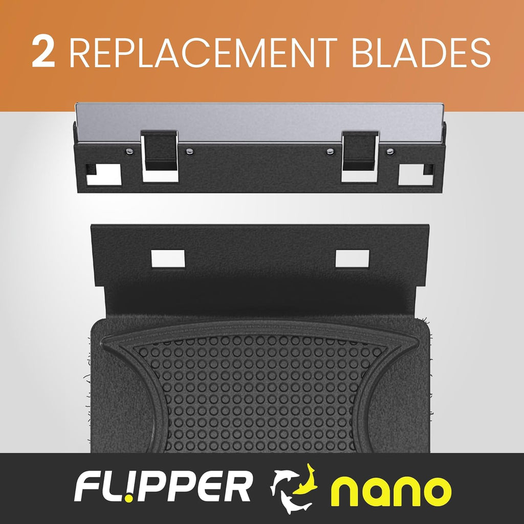 Flipper Nano Aquarium Cleaner Stainless Steel Replacement Blades 2 Pack